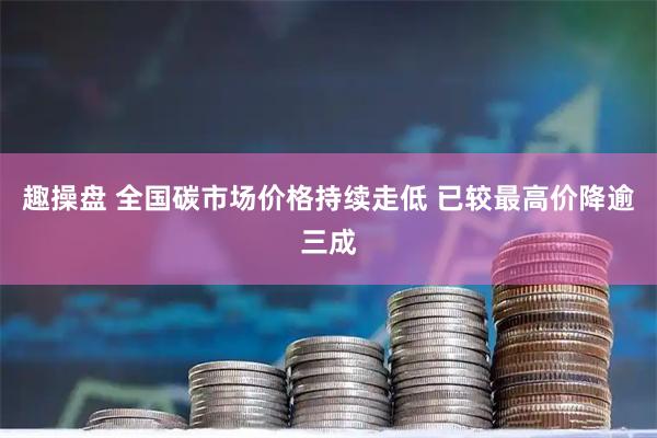 趣操盘 全国碳市场价格持续走低 已较最高价降逾三成